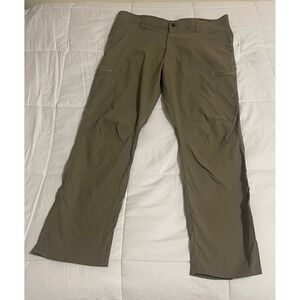 Wrangler Mens Outdoor Series Khaki Cargo Hiking Pants 40x30 Stretch